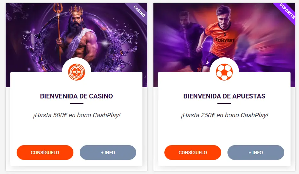 promociones de apuestas gratis TonyBet